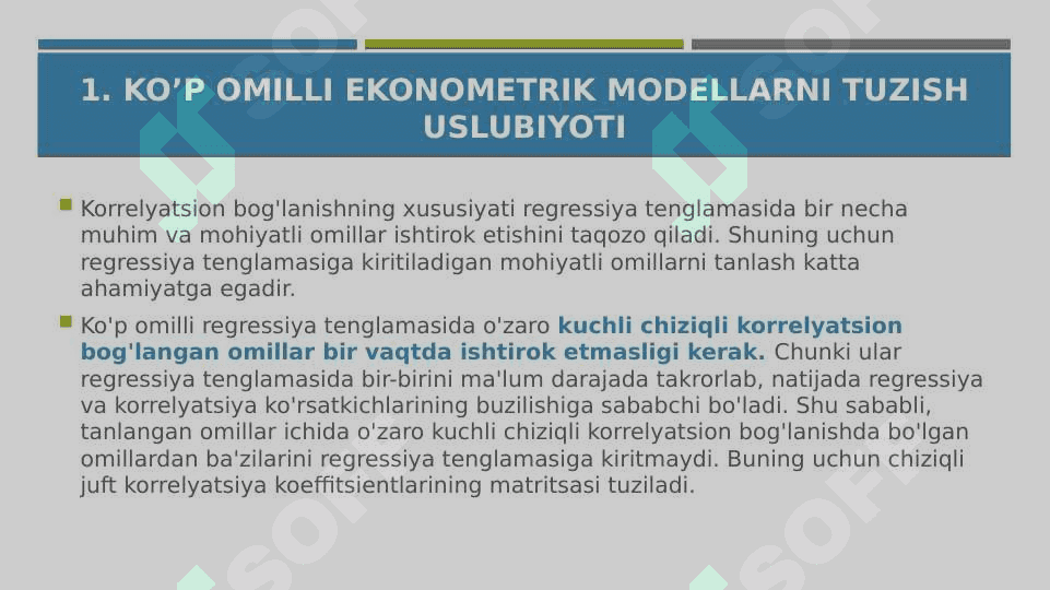 KO’P OMILLI EKONOMETRIK TAHLIL 5