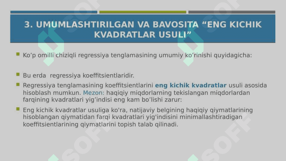 KO’P OMILLI EKONOMETRIK TAHLIL 8