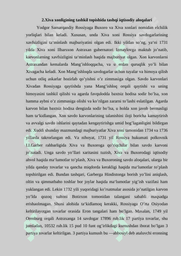 O‘zbekistonning Xiva xonligi davri memorchiligi 6