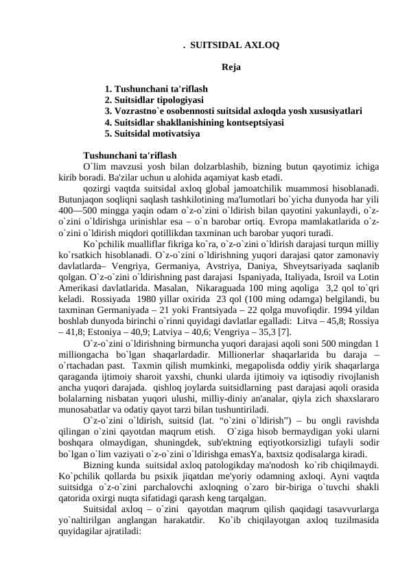 SUITSIDAL AXLOQ