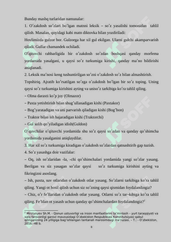 SO’Z TARKIBI MAVZUSINI O’RGATISH METODIKASI 7
