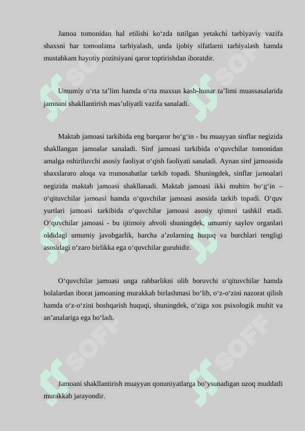 Bolalar jamoasining shakllanish darajalari va bosqichlari 6