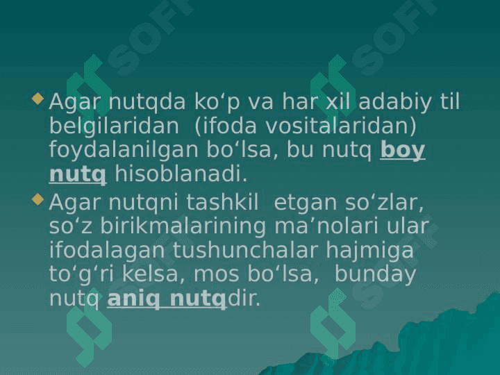Nutq madaniyati. Nutqning kommunikativ sifatlari 5