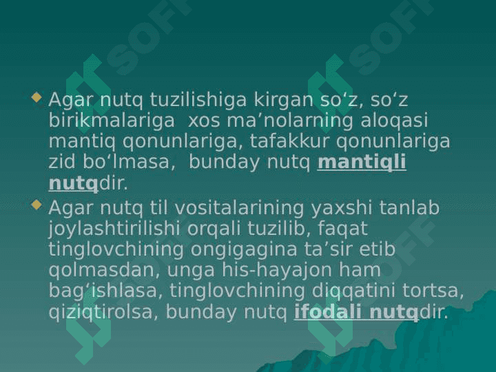 Nutq madaniyati. Nutqning kommunikativ sifatlari 6