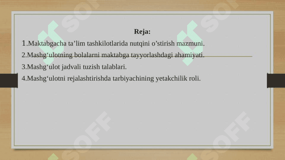 “Ilk qadam” davlat o’quv dasturida bolalar nutqini o’stirish mazmuni 2