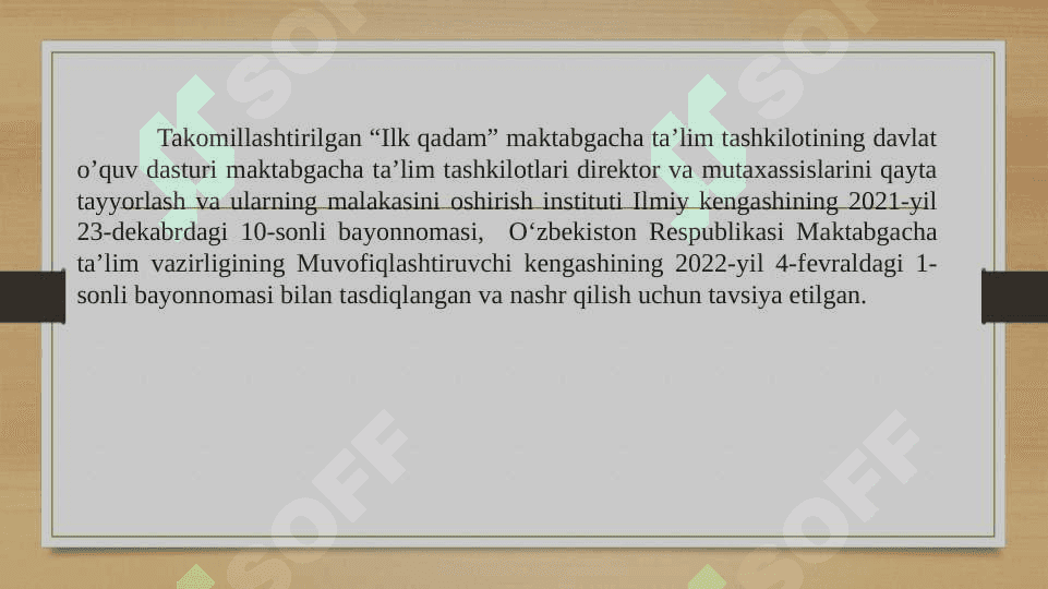 “Ilk qadam” davlat o’quv dasturida bolalar nutqini o’stirish mazmuni 3