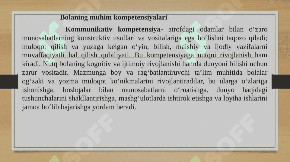 “Ilk qadam” davlat o’quv dasturida bolalar nutqini o’stirish mazmuni 6