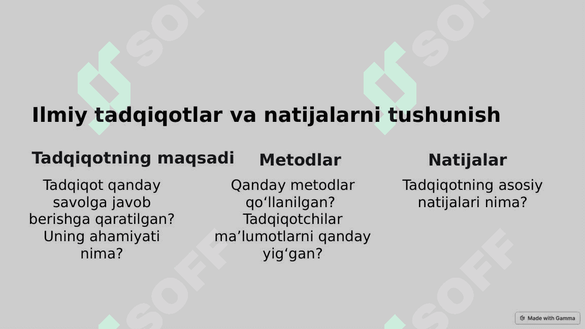 Ilmiy dalillarni baholash. 3