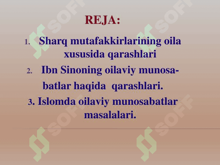 Oila va oilaviy munosabatlar borasidagi qarashlar 2