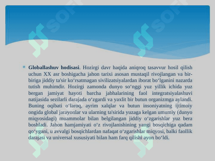 Globallashuv va barqaror taraqqiyot falsafasi 6