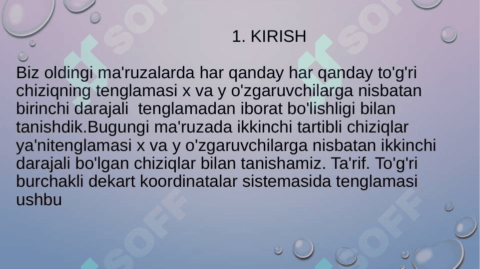 Ikkinchi tartibli egri chiziqlar. Giperbola, Parabola 3
