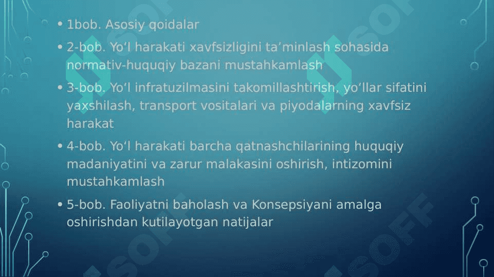 O‘zbekiston Respublikasida yo‘l harakati xavfsizligini ta’minlash KONSEPSIYASI 2