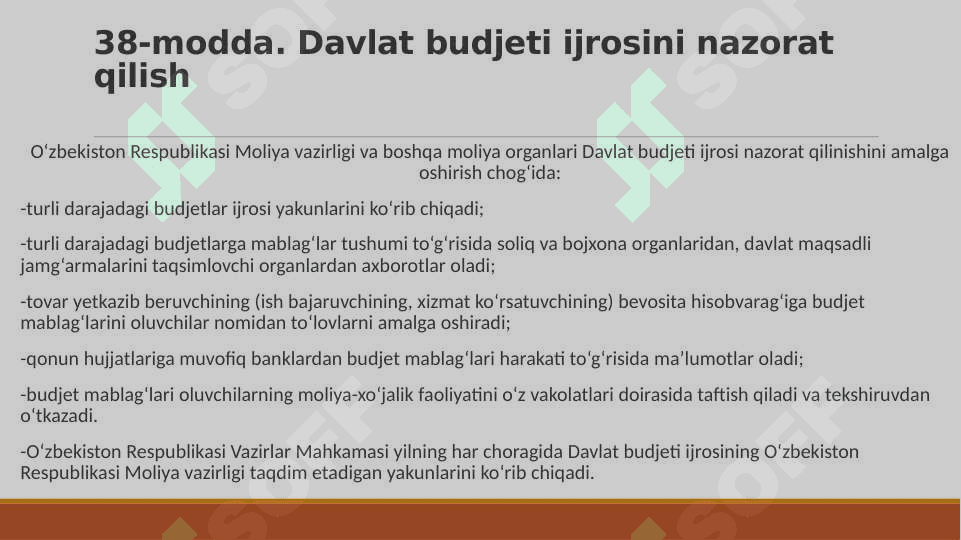 DAVLAT BUDJETINI BOSHQARISH 8