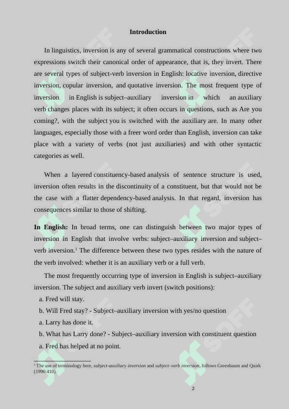 The principle of language inversion 2
