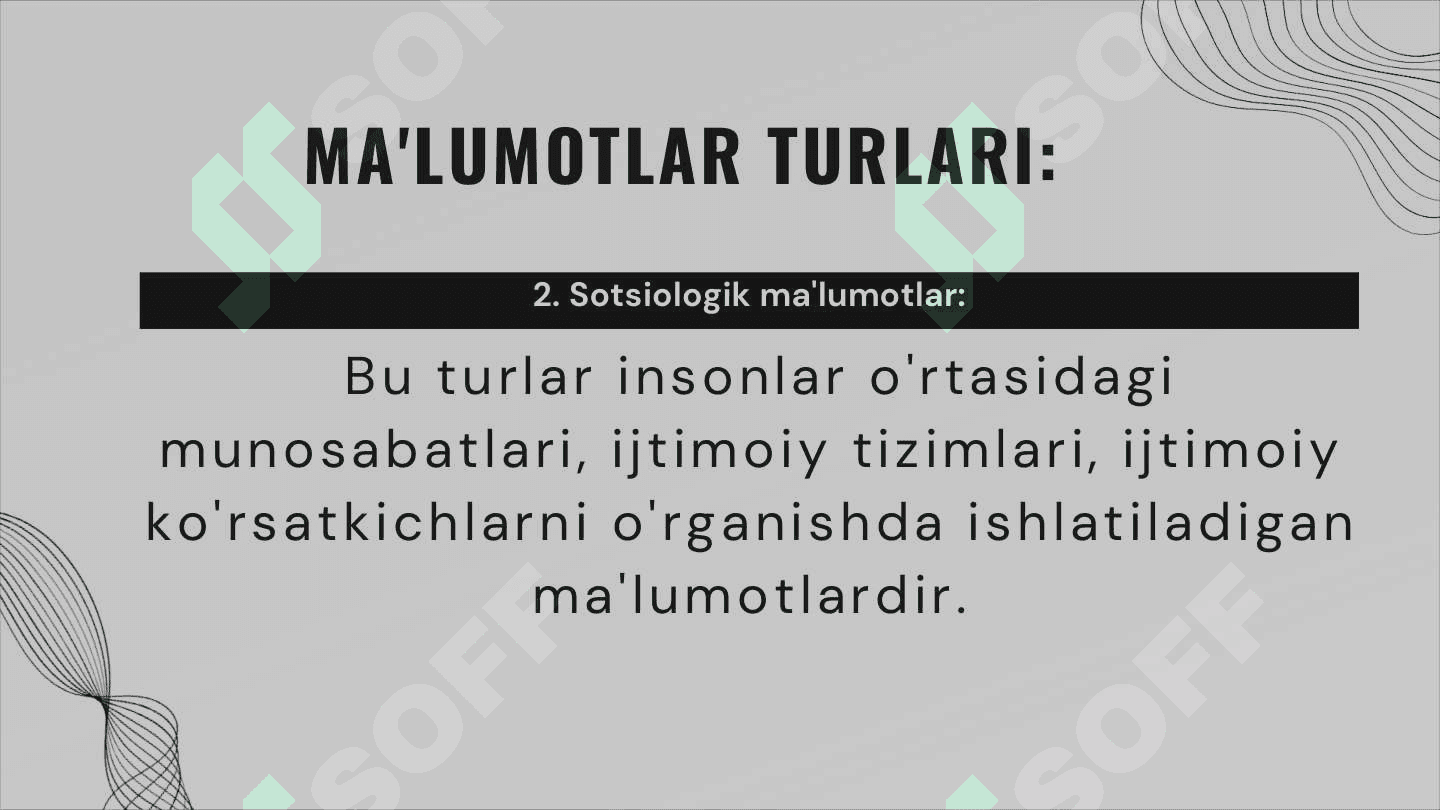 MA'LUMOTLAR TURLARI VA ULARGA UMUMIY TUSHUNCHA 4