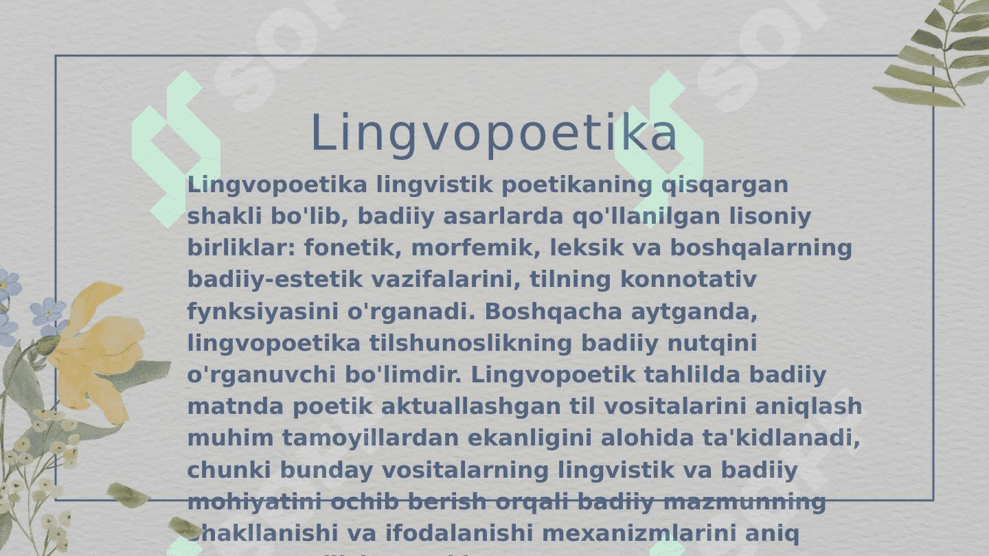 Lingvopoetik tadqiqot asoslari 2