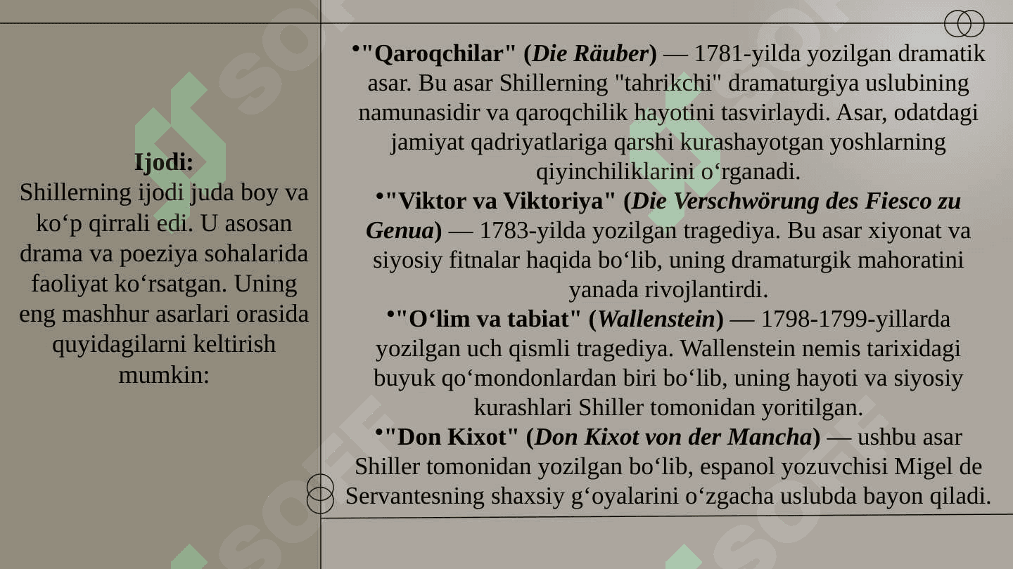 Fridrix Shillerning "Qaroqchilar" tragediyasida tragik obrazlar 4