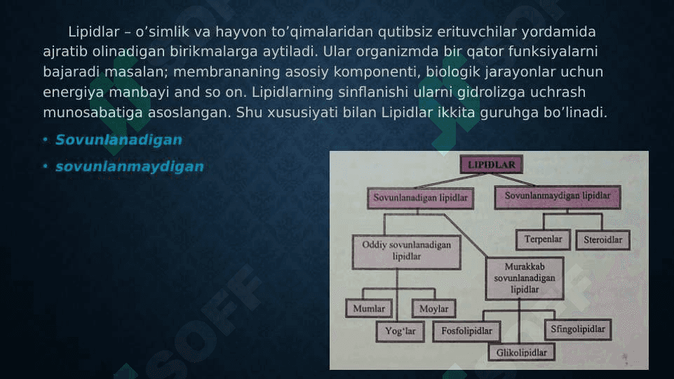 Lipidlar va ularning tuzulishi va funksiyasi 3