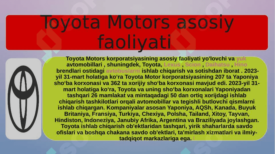 Toyota kompaniyasi haqida 6
