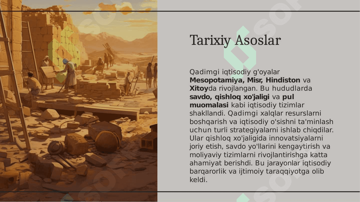 Qadimgi dunyo iqtisodiy g'oyalari 4
