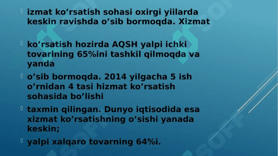 XIZMATLAR MARKETINGI VA ULARNING XUSUSIYATLARI 4