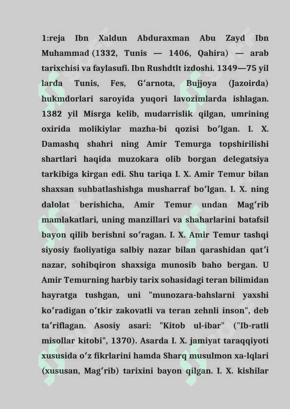 Ibn Xoldunning tarixiy qarashlari 6