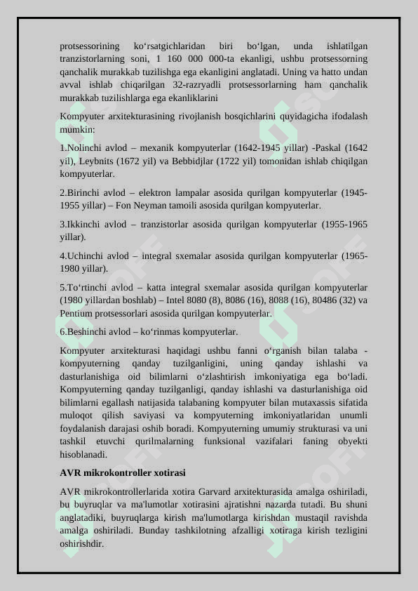 Kompyuter arxitekturasi AVR 2