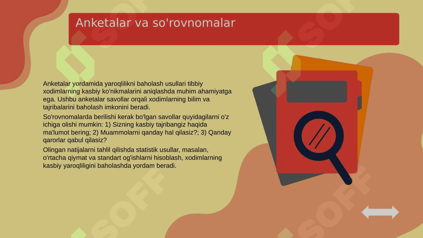 Ayrim mutaxasislikdagi tibbiy xodimlarning kasbiy yaroqliligini baxolash usullari 5