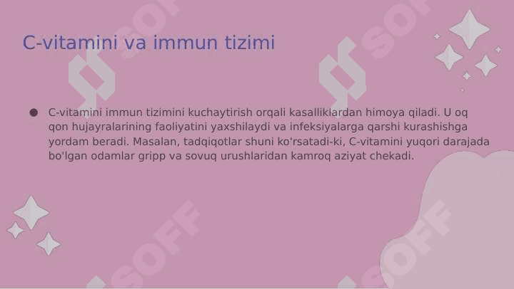 Organizmning C-vitaminiga boʻlgan ehtiyojini baholash 5