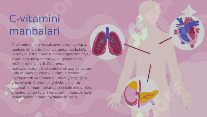 Organizmning C-vitaminiga boʻlgan ehtiyojini baholash 7