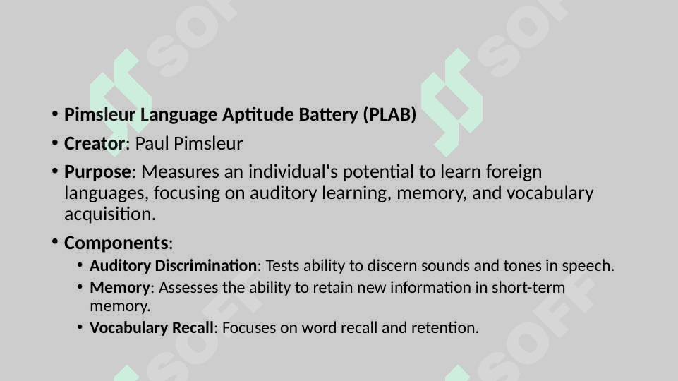 Language Aptitude Tests 4
