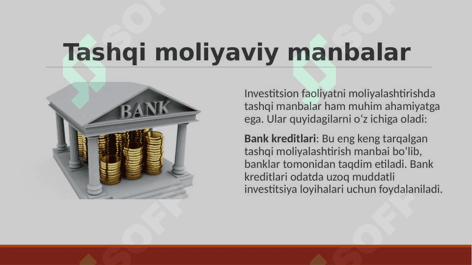 Investitsion faoliyatni moliyalashtirish mexanizmlari 7