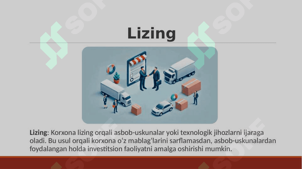 Investitsion faoliyatni moliyalashtirish mexanizmlari 8