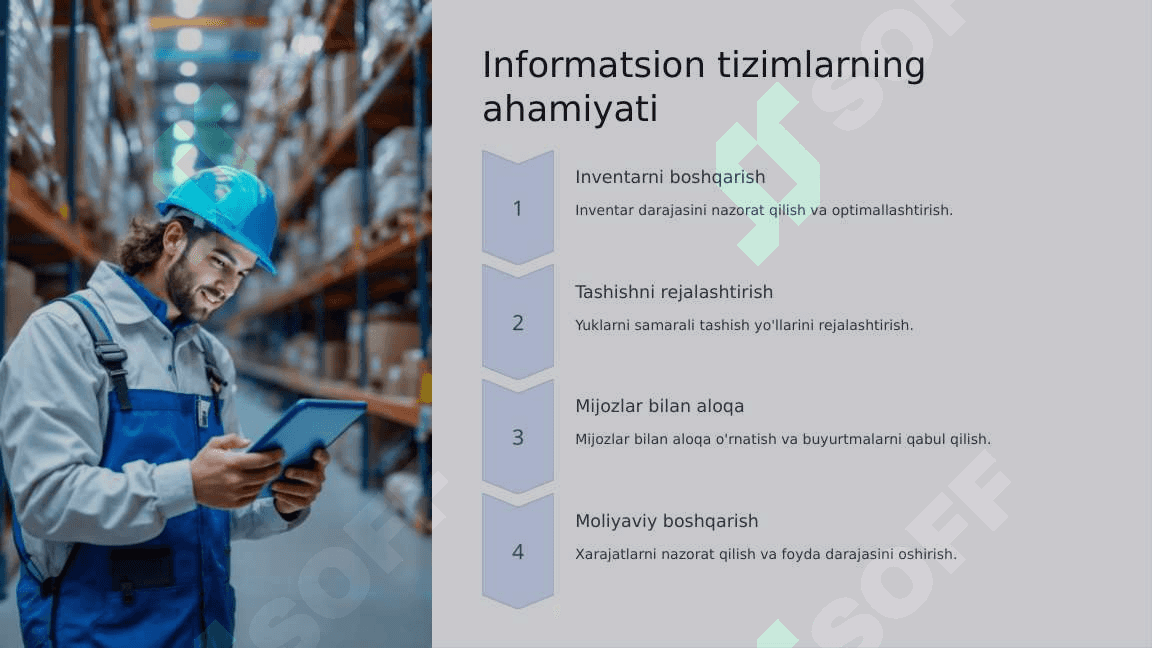 Logistika tizimlari elementlarining xususiyatlari 8