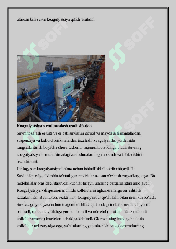 ICHIMLIK SUVINI KOAGULYATSIYASI 5