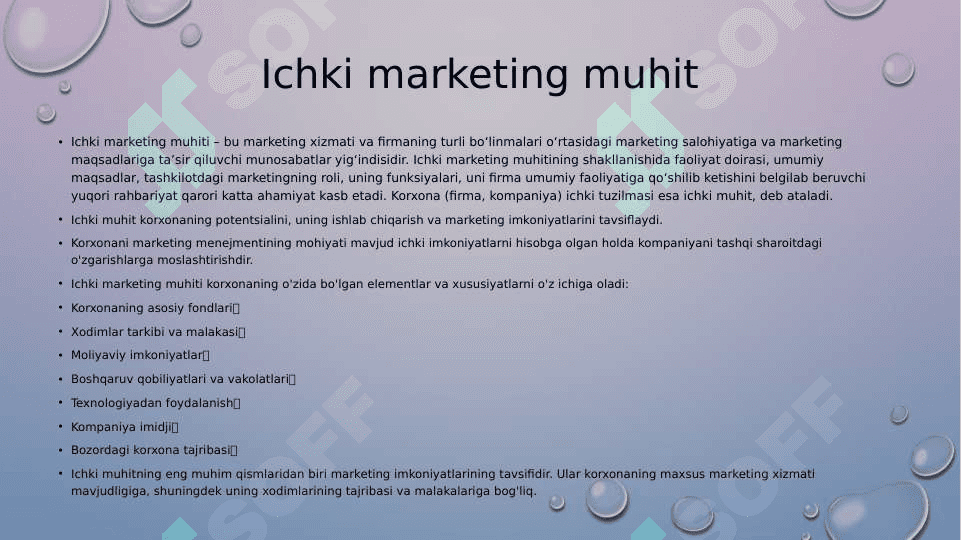 Mavzu: Marketing tizimi va sohasi. 5