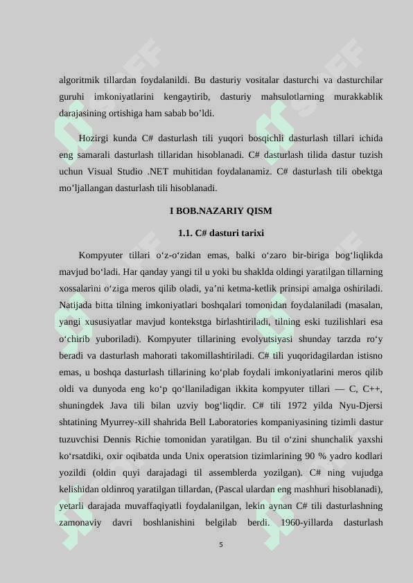 C# DASTURLASH TILIDA BUDILNIK DASTURINI YARATISH 5