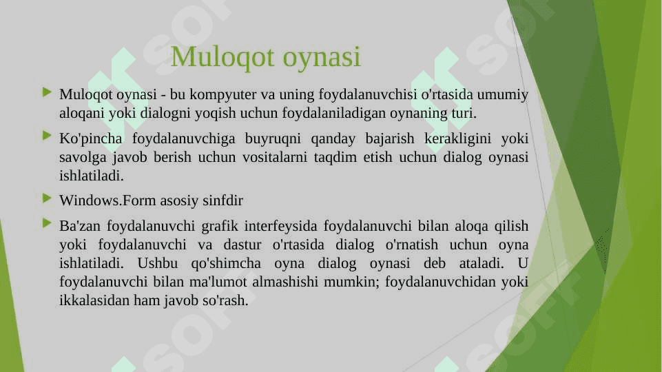 C# dasturlash tilida Dialog oynalaridan foydalanib dastur tuzish(OpenFileDialog,SaveFileDialog) 4