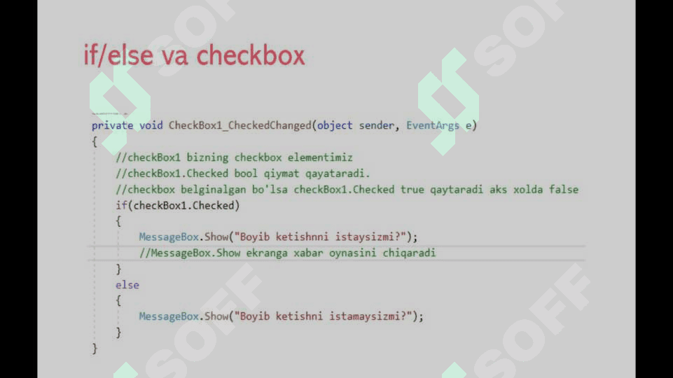C# dasturlash tilida Dialog oynalaridan foydalanib dastur tuzish(OpenFileDialog,SaveFileDialog) 6