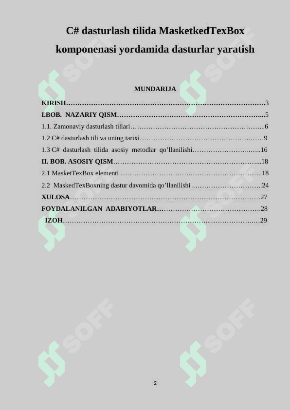 C# dasturlash tilida MasketkedTexBox komponenasi yordamida dasturlar yaratish 2