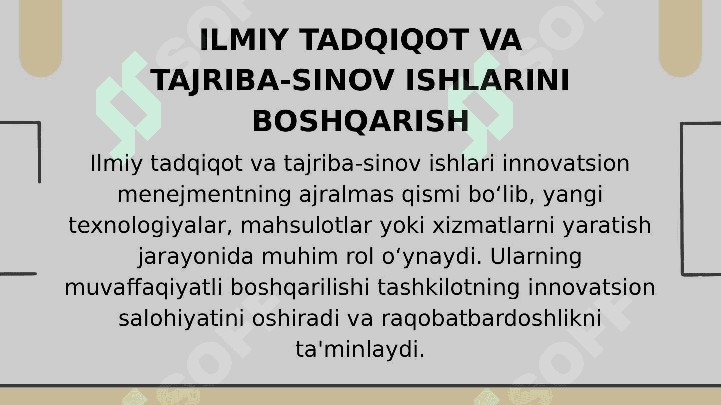 ILMIY TADQIQOT VA TAJRIBA-SINOV ISHLARINI BOSHQARISH 2