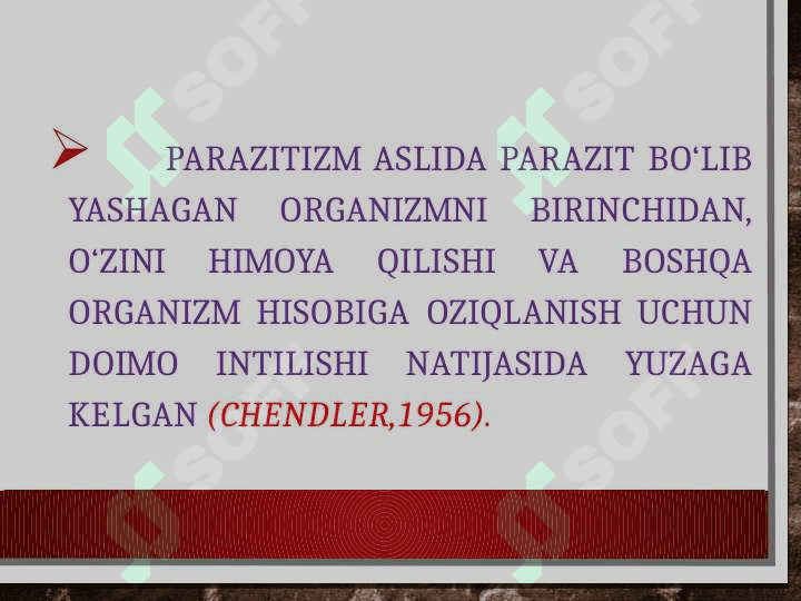 Parazitizm va parazitlar to‘g‘risida tushunchalar. 5
