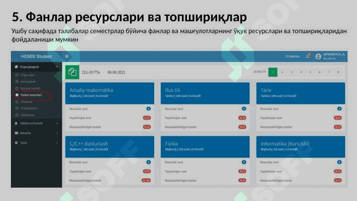 МОДЕЛ ВA ҲЕМИС ТИЗИМИ 8