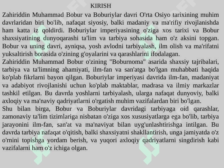 Zahriddin Muhammad Bobur va Boburiylar merosida tarbiyaga oid qarashlar 3