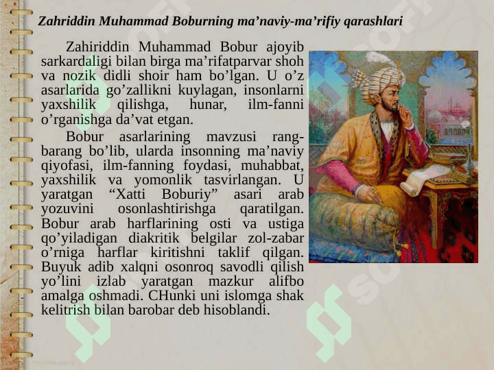 Zahriddin Muhammad Bobur va Boburiylar merosida tarbiyaga oid qarashlar 4