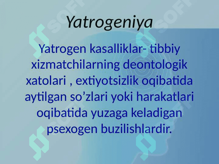 Hozirgi zamon tibbiyotida yatrogeniya muommolari 2