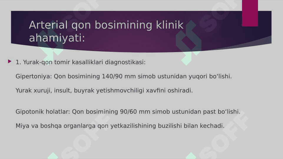Arterial qon bosimi va periferik pulsni tibbiyotda ahamiyati 5