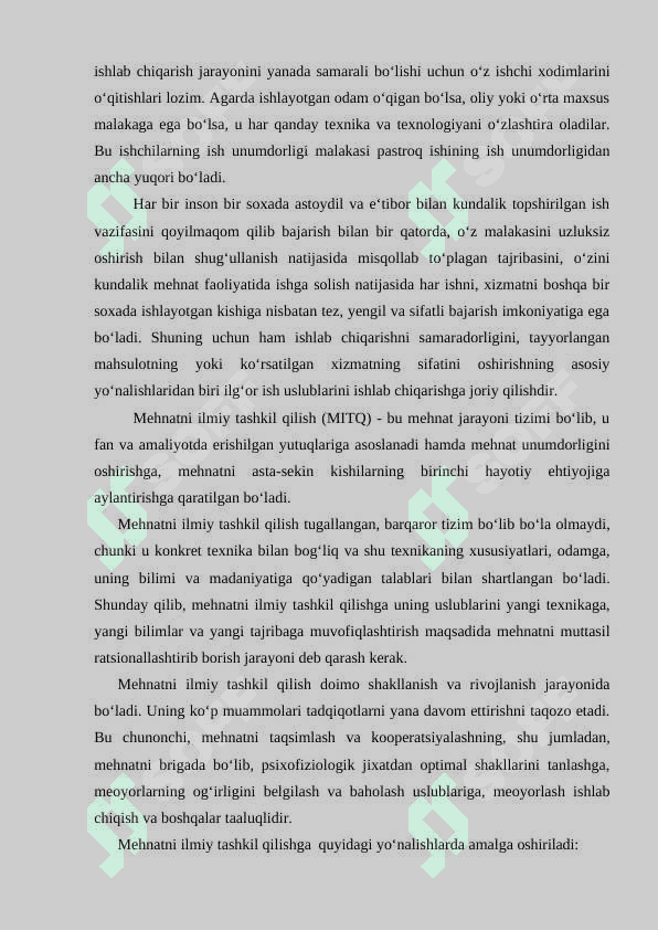 SANOAT KORXONALARIDA MEHNATNI TASHKIL ETISH 4