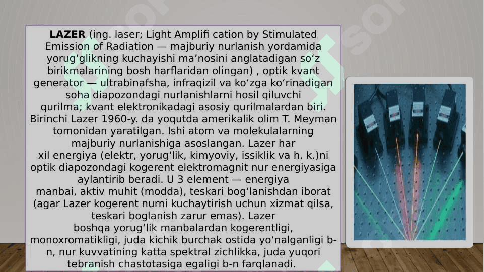 ARGON LAZERI VA GELIY NEON LAZERLARI 2