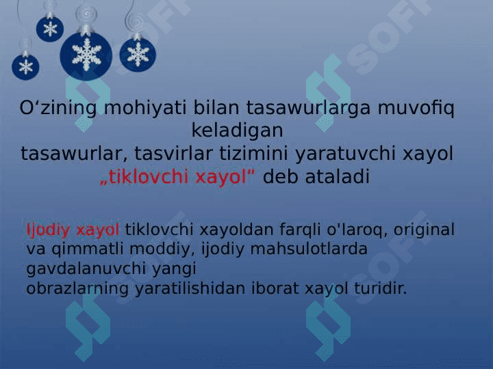 Xayol haqida tushuncha va uning inson psixik faoliyatidagi roli 8